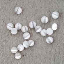 4MM ROUND CABOCHON CAT'S EYE WHITE CAB(20PCS/BAG)